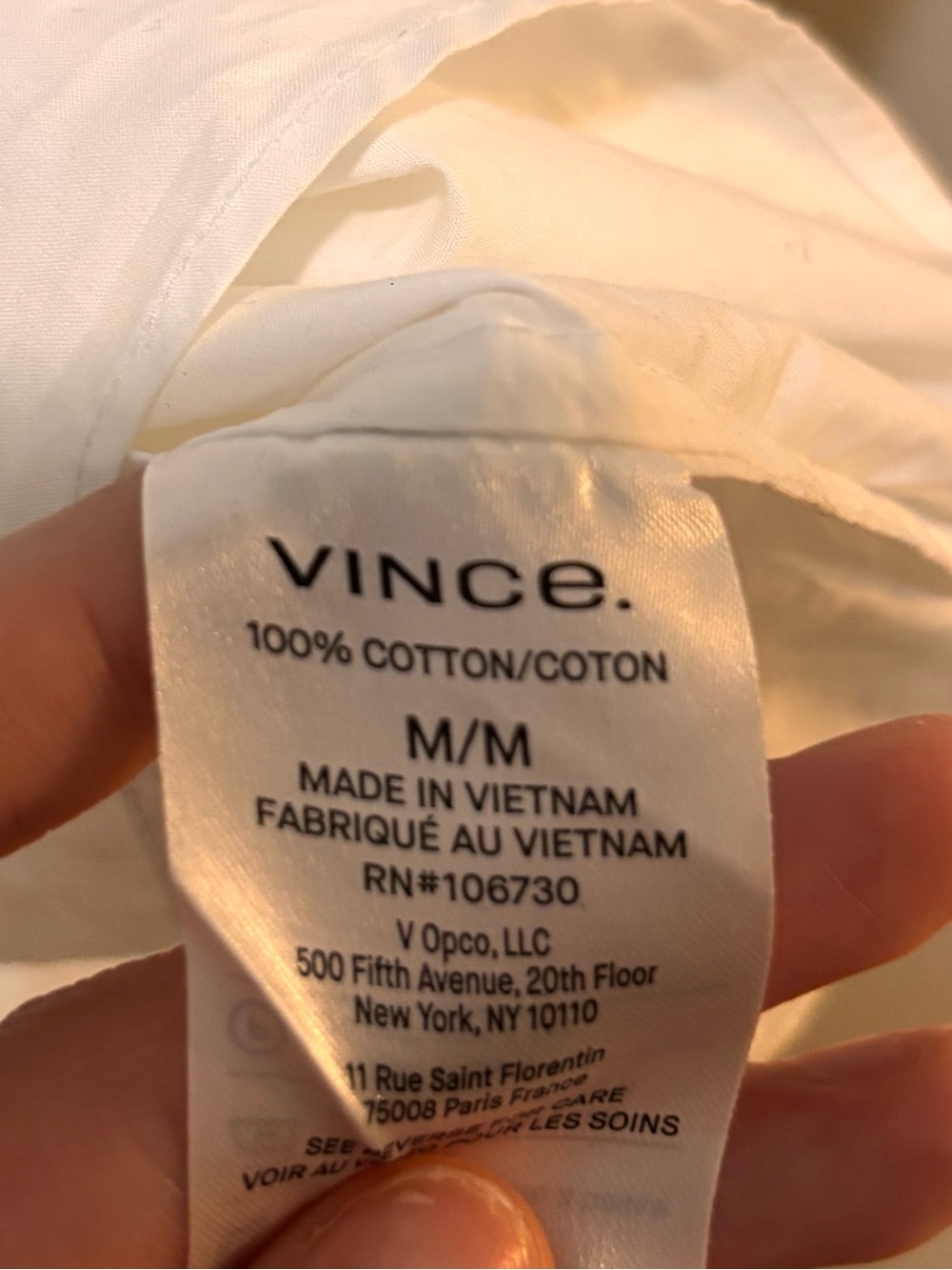 Vince Sleeveless Cotton Button Up Shirt Medium NWOT Minimalist Quiet Luxury - Picture 4 of 4